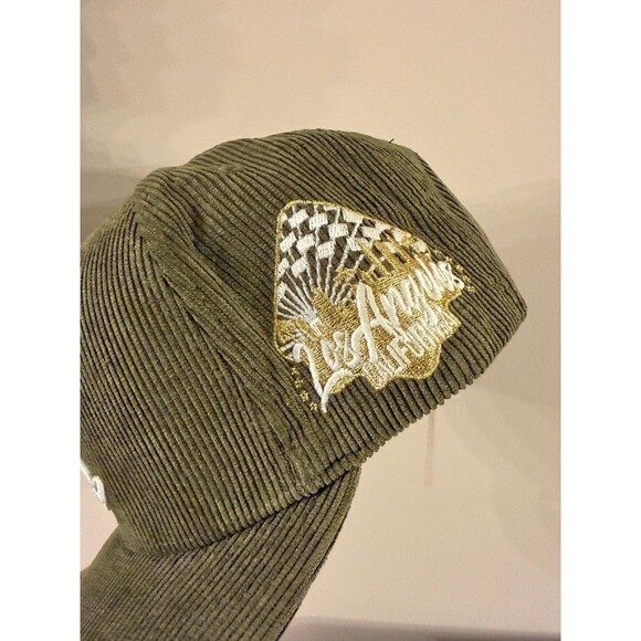 Hats | Trucker Hats for Men | Men Dvniel Luu Snapback LA Limited Edition Satin Lined Hidden Pockets Olive Corduroy